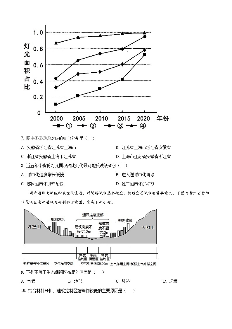 陕西省渭南市韩城市2021-2022学年高一下学期期末地理试题无答案第3页