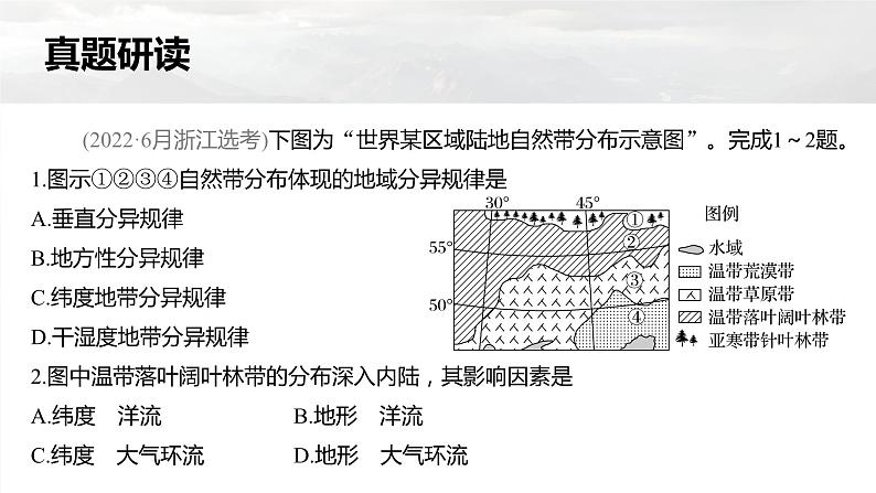 新高考版高考地理二轮复习(新高考版) 第1部分 专题突破 专题5 考点2 陆地地域分异规律课件PPT05