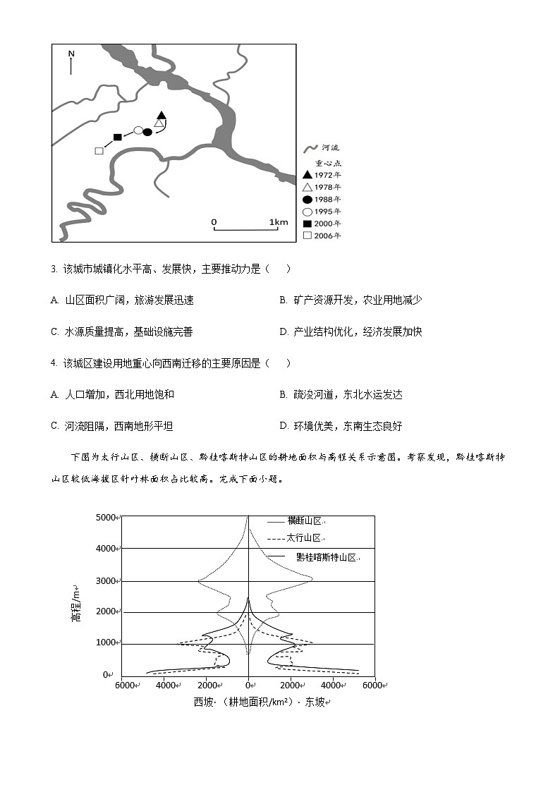 2023届浙江省宁波市高三下学期选考适应性考试(二模)地理试卷含解析第2页