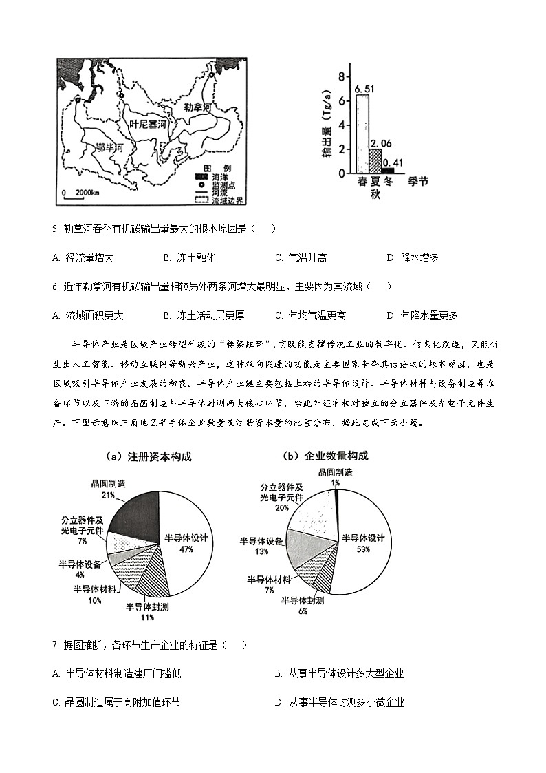 2022-2023学年河北省保定市高三下学期二模地理试题含解析第3页