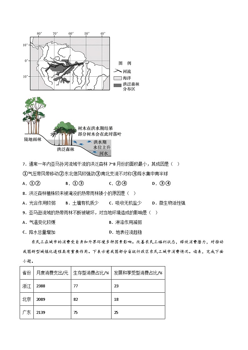 2022-2023学年高二下学期期末考前必刷卷:地理02卷(湘教版2019)(考试版)A4第3页