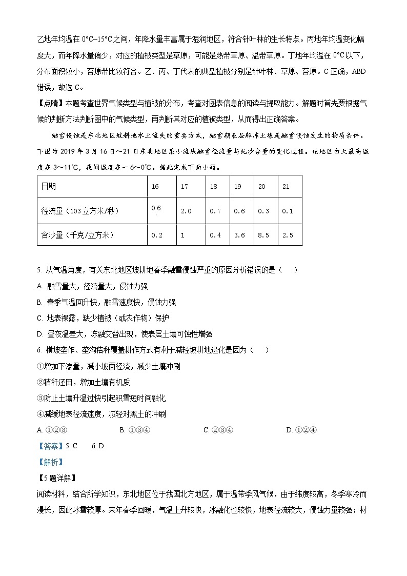 重庆市重庆市第十八中学2022-2023学年高二地理下学期5月月考试题（Word版附解析）03