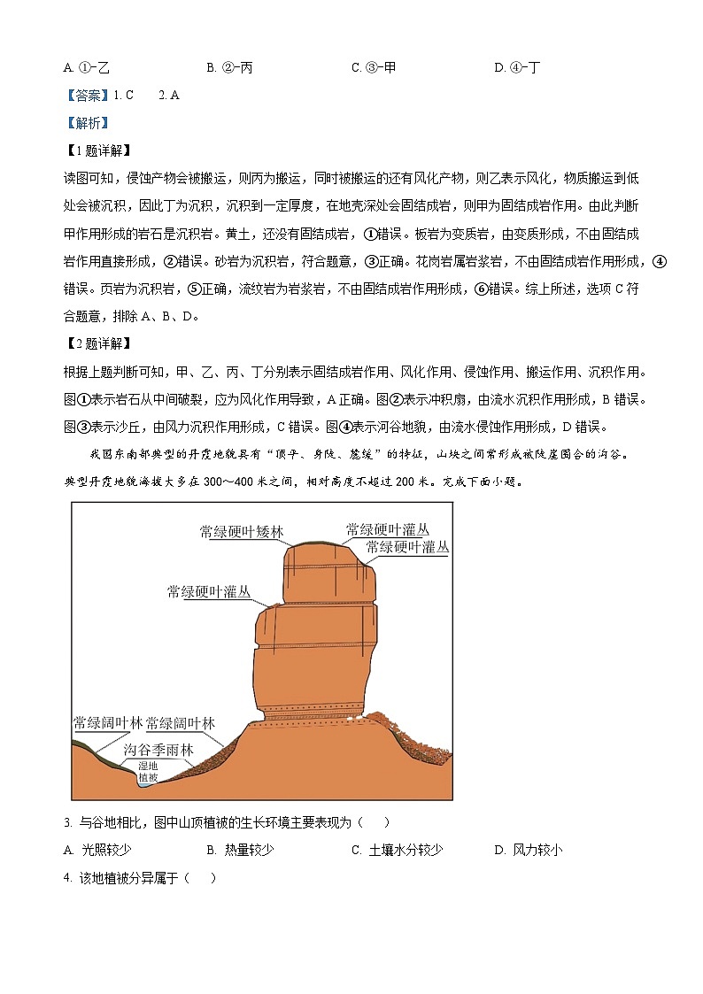 浙江省温州新力量联盟2022-2023学年高二下学期期末地理试题含解析第2页