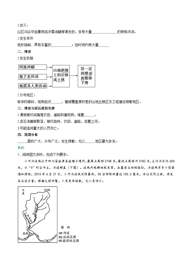 【暑假初升高】人教版地理九年级（升高一）暑假预习-（必修1）第16讲 地质灾害  讲学案03