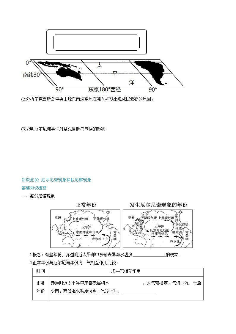 【暑假提升】人教版2019地理高一（升高二）暑假预习-（选修1）第11讲 海—气相互作用  讲学案03