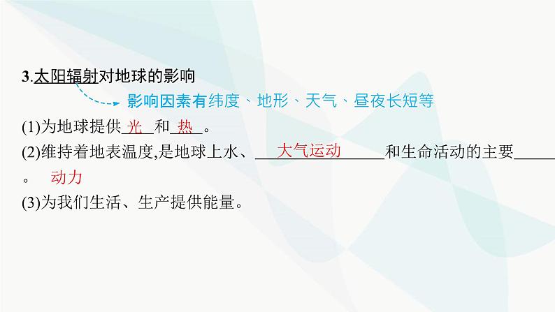 人教版高中地理必修第一册第1章宇宙中的地球第2节太阳对地球的影响课件第6页