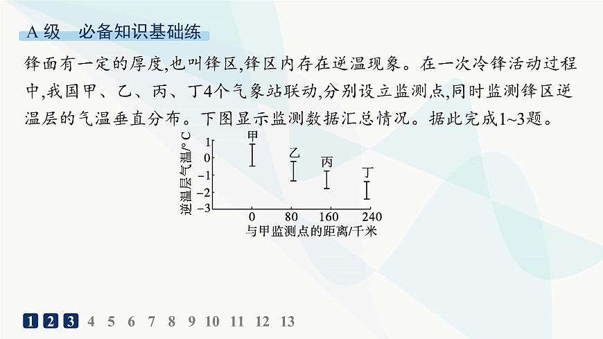 湘教版高中地理選擇性必修1第3章大氣的運(yùn)動(dòng)第三節(jié)天氣系統(tǒng)分層作業(yè)課件第2頁