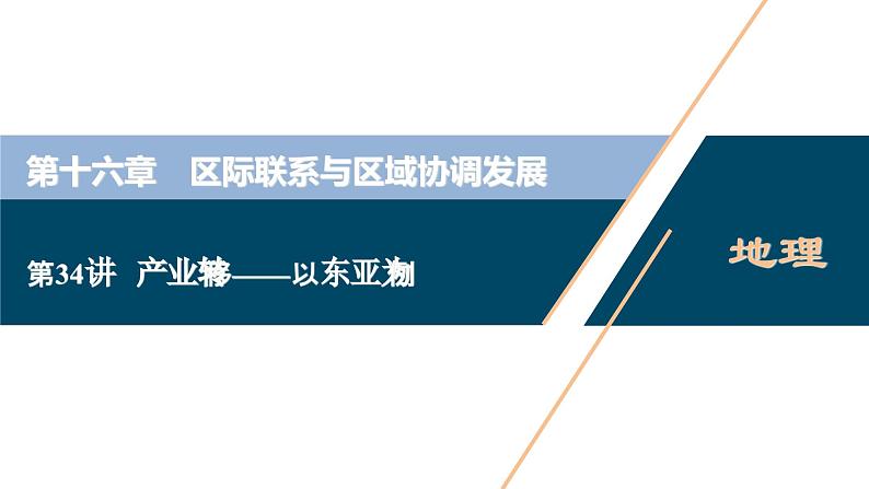 高考地理一轮考点复习课件 第34讲 产业转移——以东亚为例 (含解析)第1页