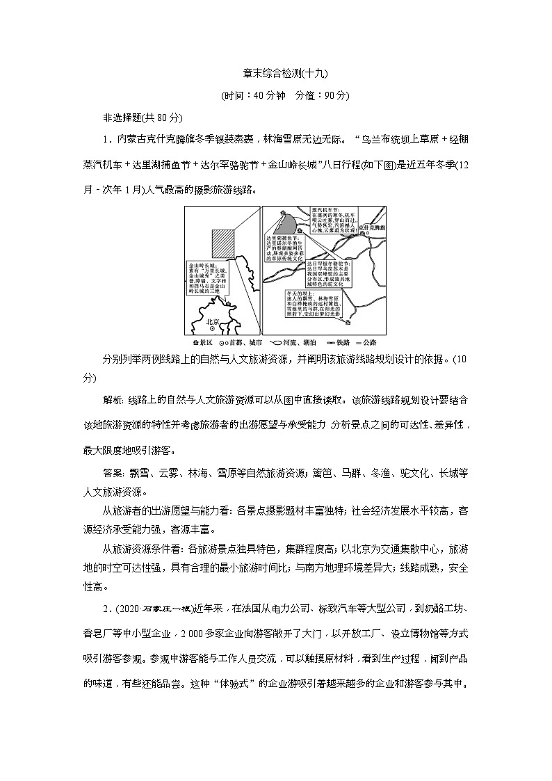 高考地理一轮考点讲练复习 章末综合检测(十九) (含解析)第1页
