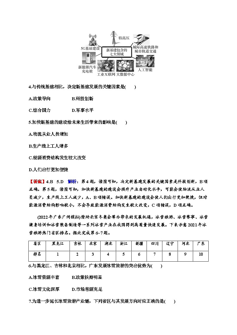 2024届高考地理一轮复习第十章产业区位因素第三节服务业区位因素及其变化练习含答案第2页