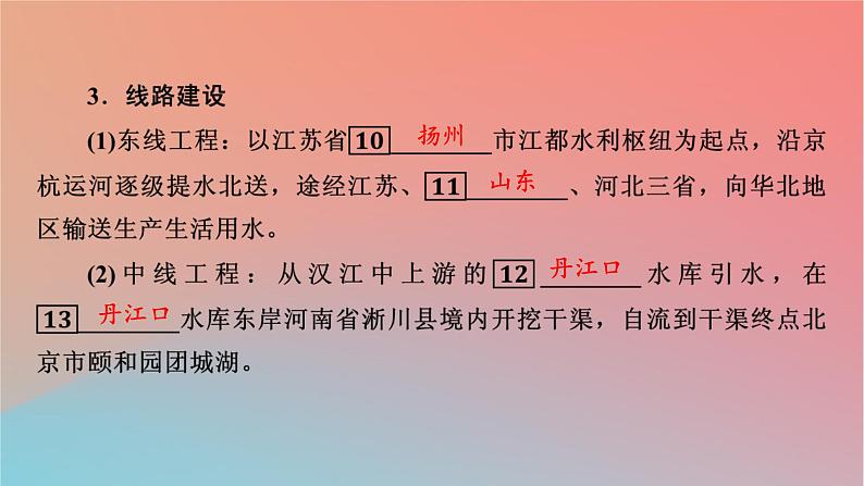 2023年新教材高中地理第3章区域协调第2节南水北调对区域发展的影响课件中图版选择性必修207