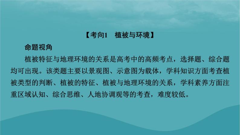 2023年新教材高中地理章末整合提升5第5章地球上的植被与土壤课件湘教版必修第一册05