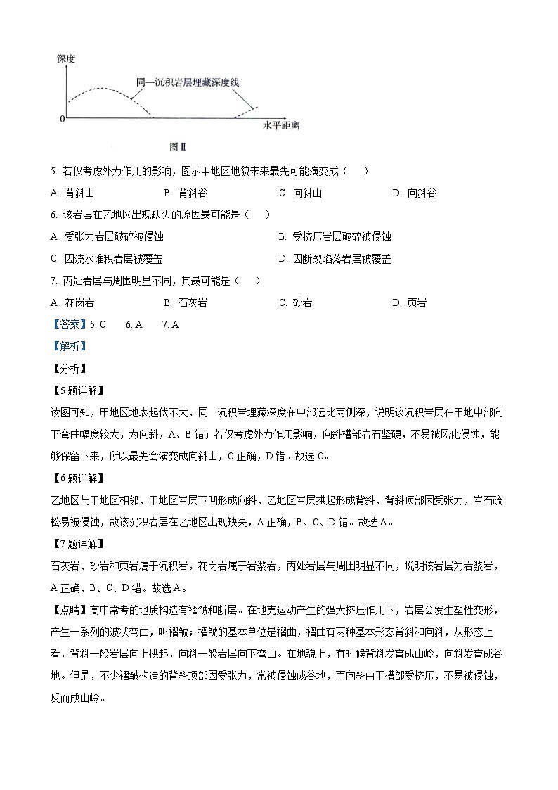 精品解析:江西省丰城中学2022-2023学年高一上学期期末地理试题(解析版)03