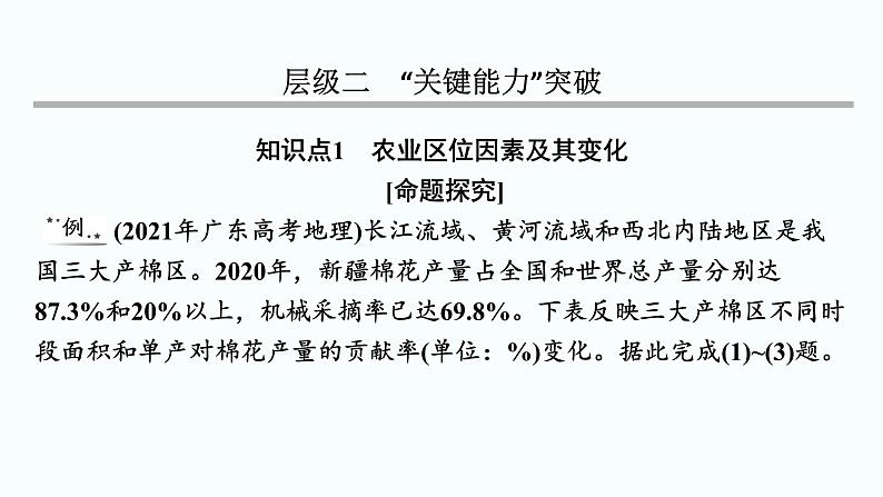 2024届高考地理一轮复习第十章产业区位因素第一节农业区位因素及其变化课件第6页
