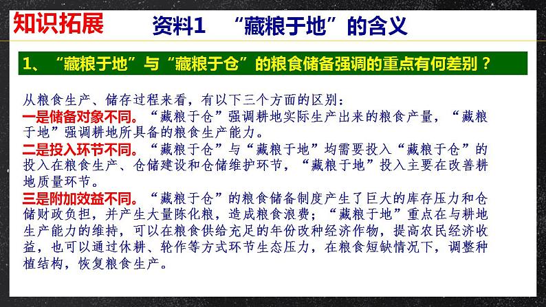 【核心素养】问题研究:如何“藏粮于地” 课件 人教版2019高中地理选择性必修三04