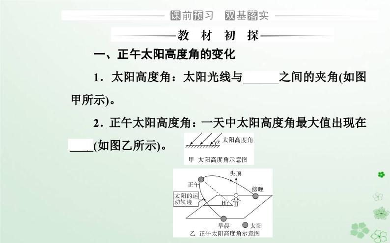 新教材2023高中地理第一章地球的运动第二节地球运动的地理意义第2课时地球公转与自转共同作用下产生的地理意义课件中图版选择性必修103