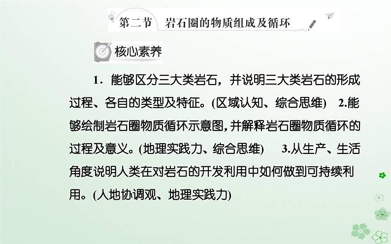 新教材2023高中地理第二章地表形态的变化第二节岩石圈的物质组成及循环课件中图版选择性必修102