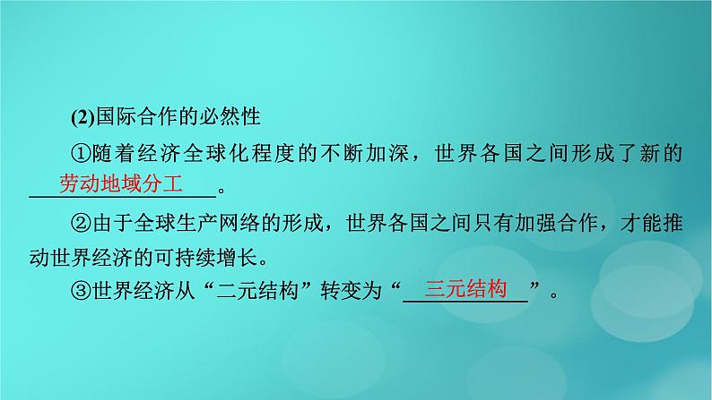 新高考适用2024版高考地理一轮总复习第3部分区域发展第4章区际联系与区域协调发展产业转移和国际合作第3讲考点2国际合作课件06