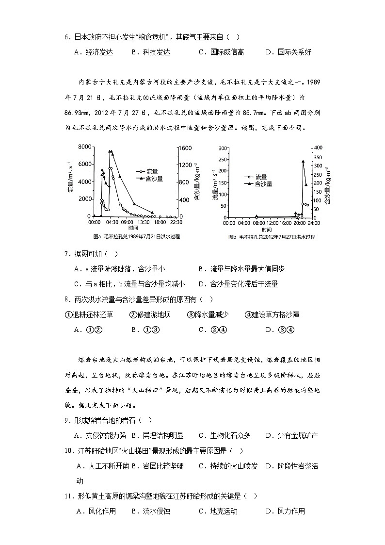 2023届重庆市高考冲刺试卷(五)地理试题(含解析)02