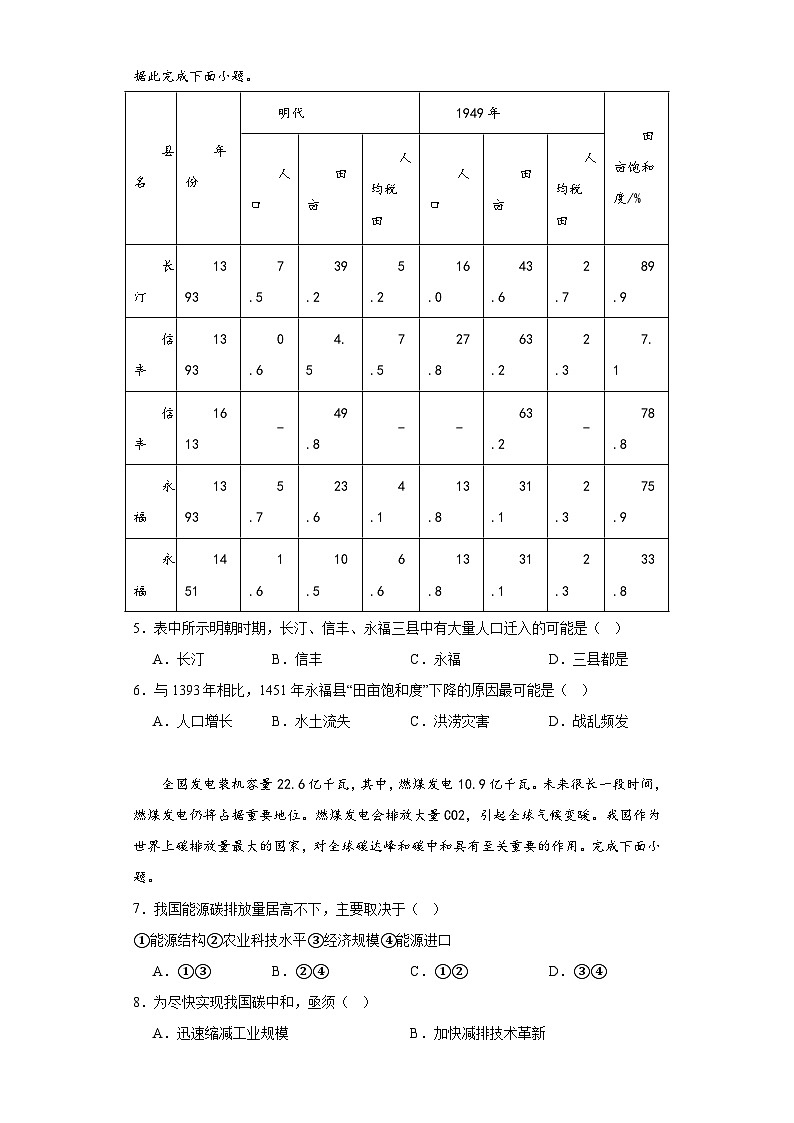 2023屆海南省瓊海市多校高考二模聯(lián)考地理試題(含解析)第2頁(yè)