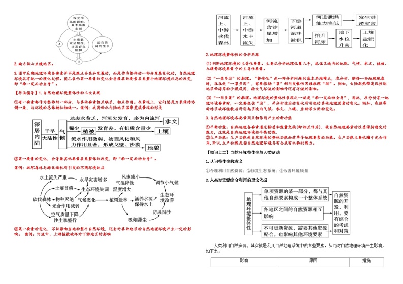 5.1  自然环境的整体性学案  - 2023-2024学年高二地理同步教学（湘教版2019选择性必修1）02