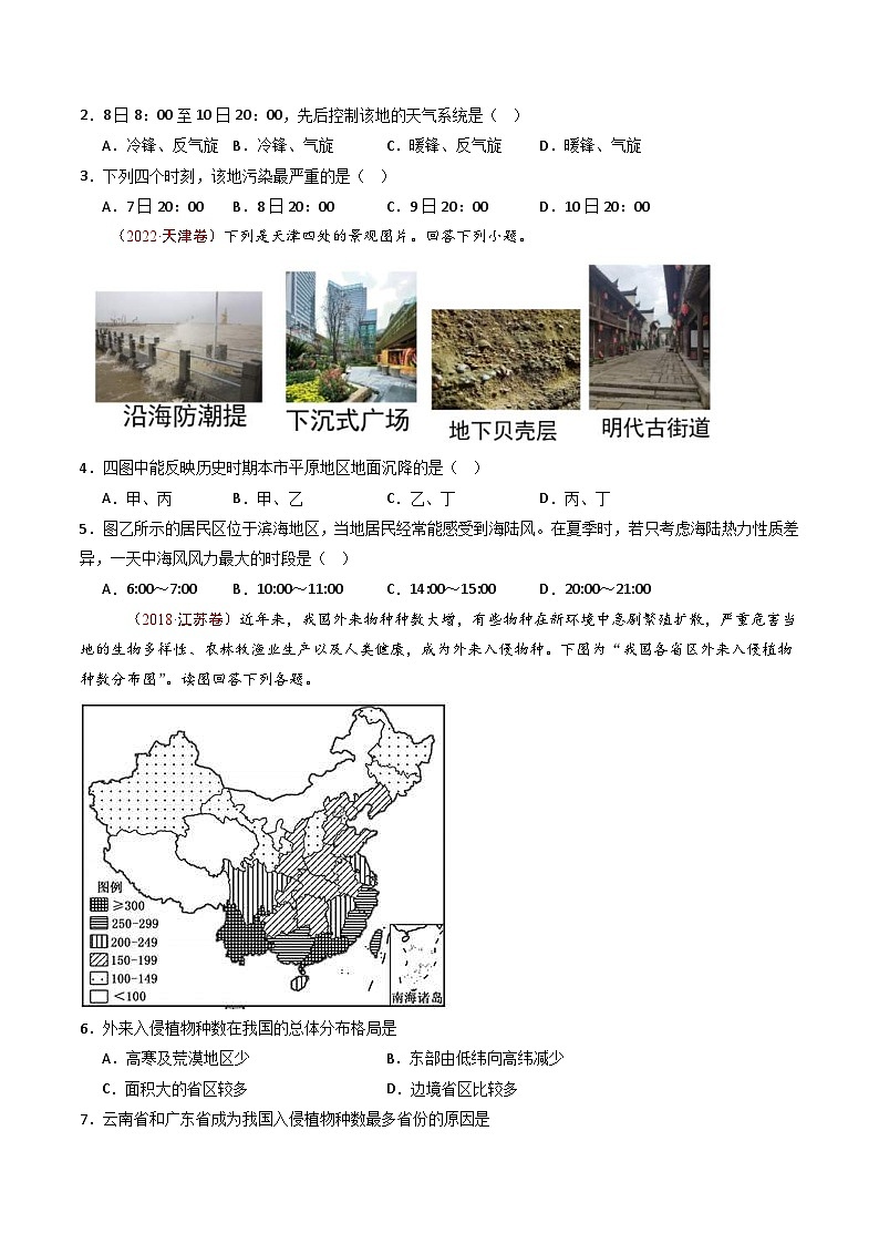 十年(14-23)高考地理真题分项汇编专题13 环境与发展(原卷版)第2页