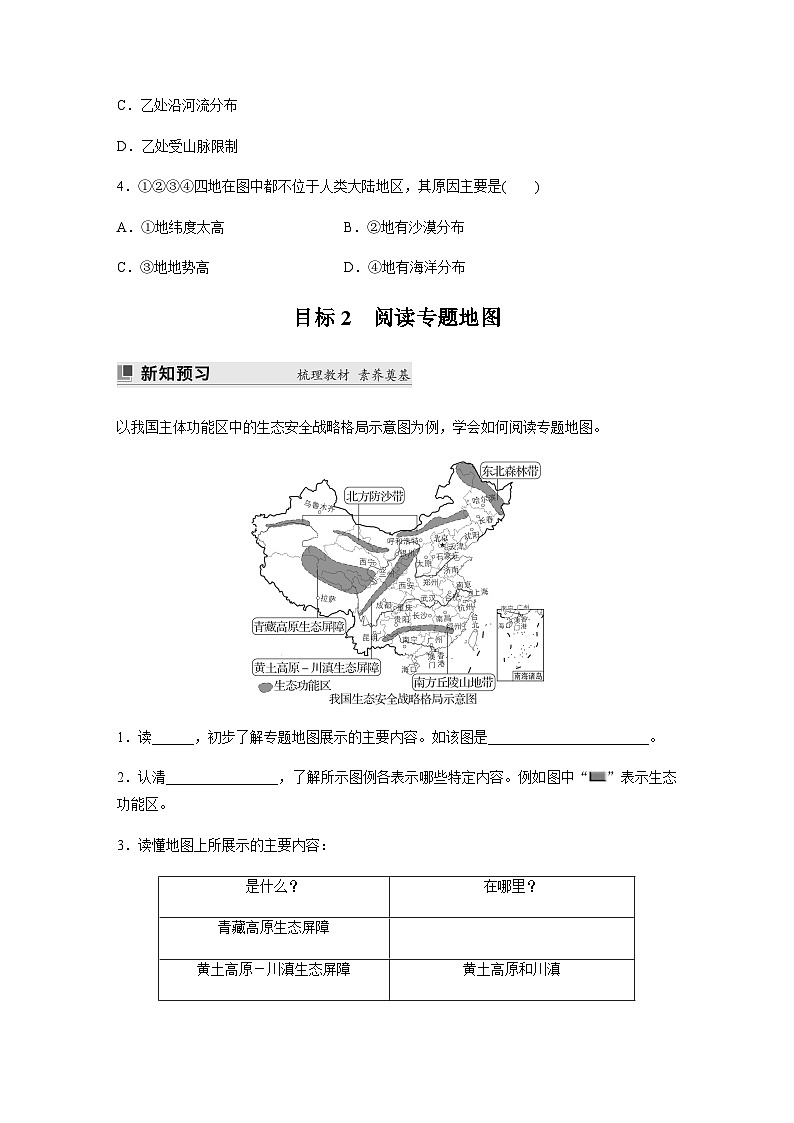 鲁教版2019 高中地理 必修第二册 单元活动 学用专题地图 学案(含答案)第3页