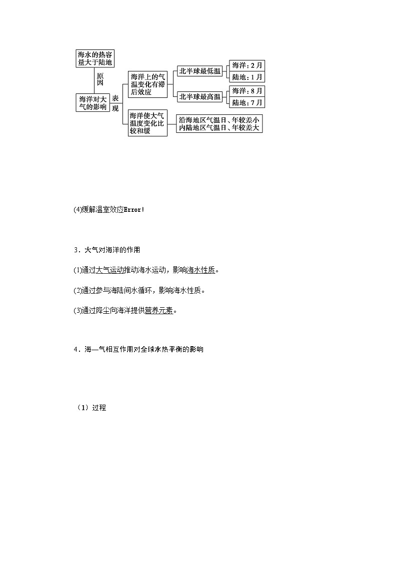 鲁教版(2019)高中地理 选修一 4.3 海—气相互作用及其影响 教案03