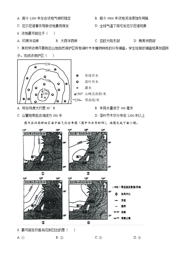 2023年新高考北京卷地理高考真题解析（参考版）03