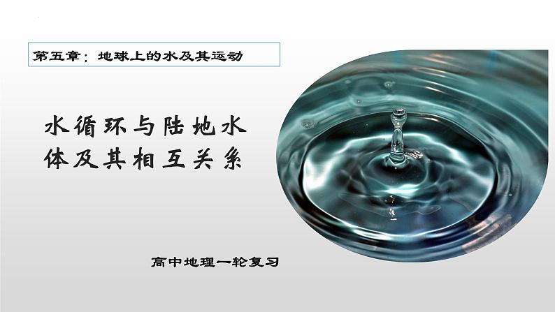 考点06+水循环(第1课时)-【一轮夯基】备战2024年高考地理一轮复习优质课件(通用版)第1页