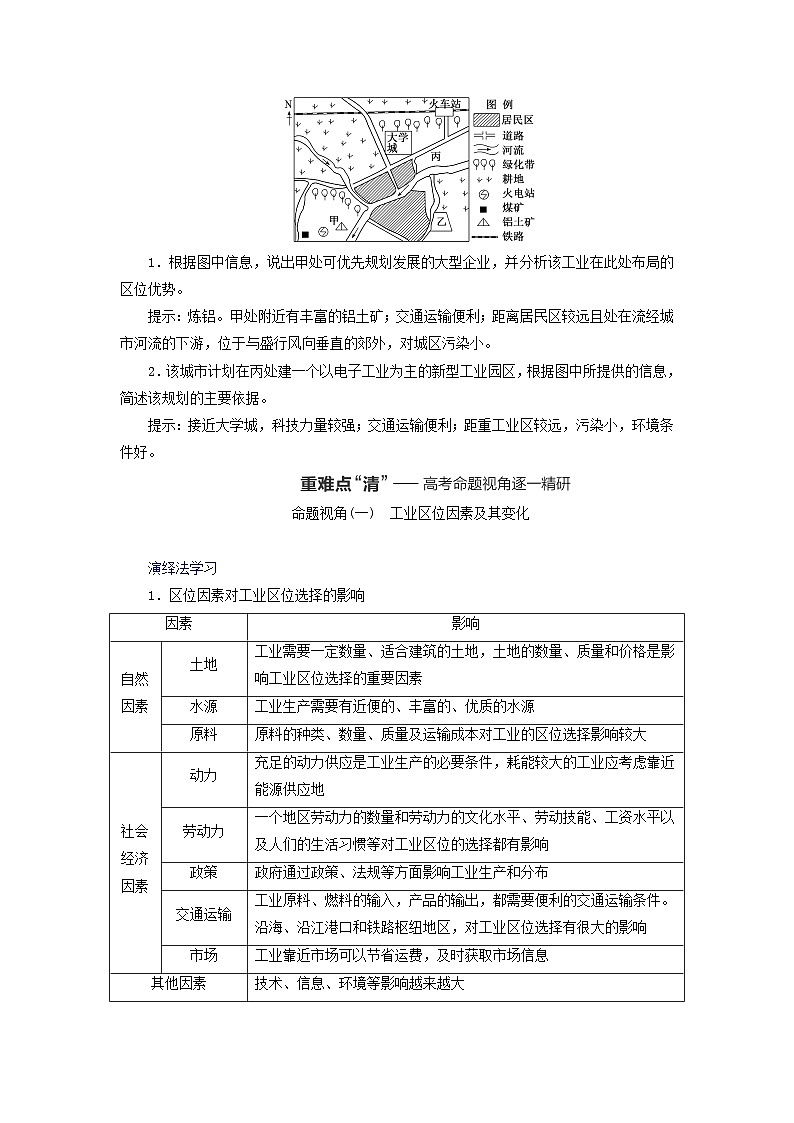 2024届高考地理一轮总复习第十一章产业区位因素第二节工业区位因素及其变化教师用书第2页
