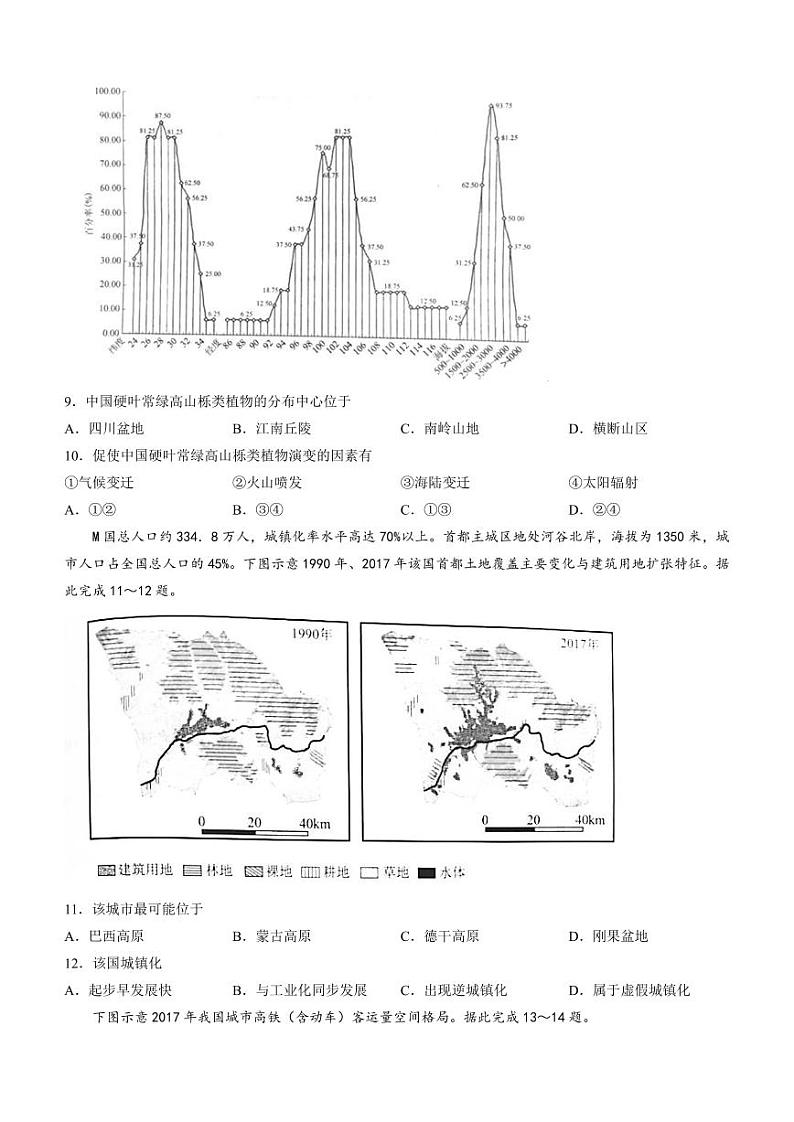 广东省衡水金卷2024届高三上学期摸底联考地理第3页