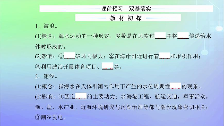 新教材2023高中地理第二章自然地理要素及現(xiàn)象第五節(jié)海水的性質(zhì)和運動對人類活動的影響第二課時海水的運動及其對人類活動的影響課件中圖版必修第一冊第3頁