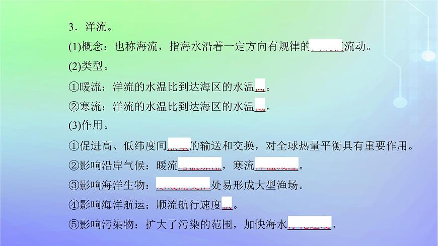 新教材2023高中地理第二章自然地理要素及現(xiàn)象第五節(jié)海水的性質(zhì)和運動對人類活動的影響第二課時海水的運動及其對人類活動的影響課件中圖版必修第一冊第4頁
