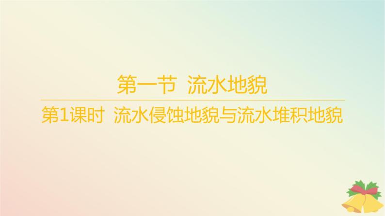 江苏专版2023_2024学年新教材高中地理第二章地球表面形态第一节流水地貌第一课时流水侵蚀地貌与流水堆积地貌课件湘教版必修第一册02