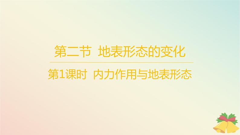 江苏专版2023_2024学年新教材高中地理第二章岩石圈与地表形态第二节地表形态的变化第一课时内力作用与地表形态分层作业课件湘教版选择性必修1第1页