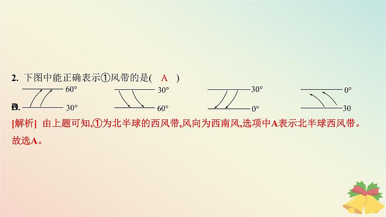 江苏专版2023_2024学年新教材高中地理第三章大气的运动测评课件湘教版选择性必修103