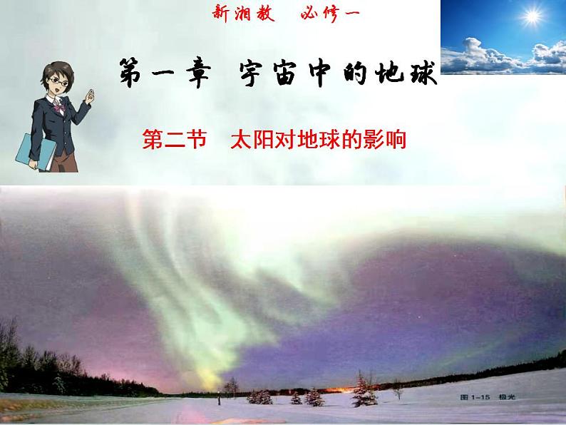 1.2 太阳对地球的影响-高一地理上册同步备课系列(湘教版必修第一册)课件PPT01