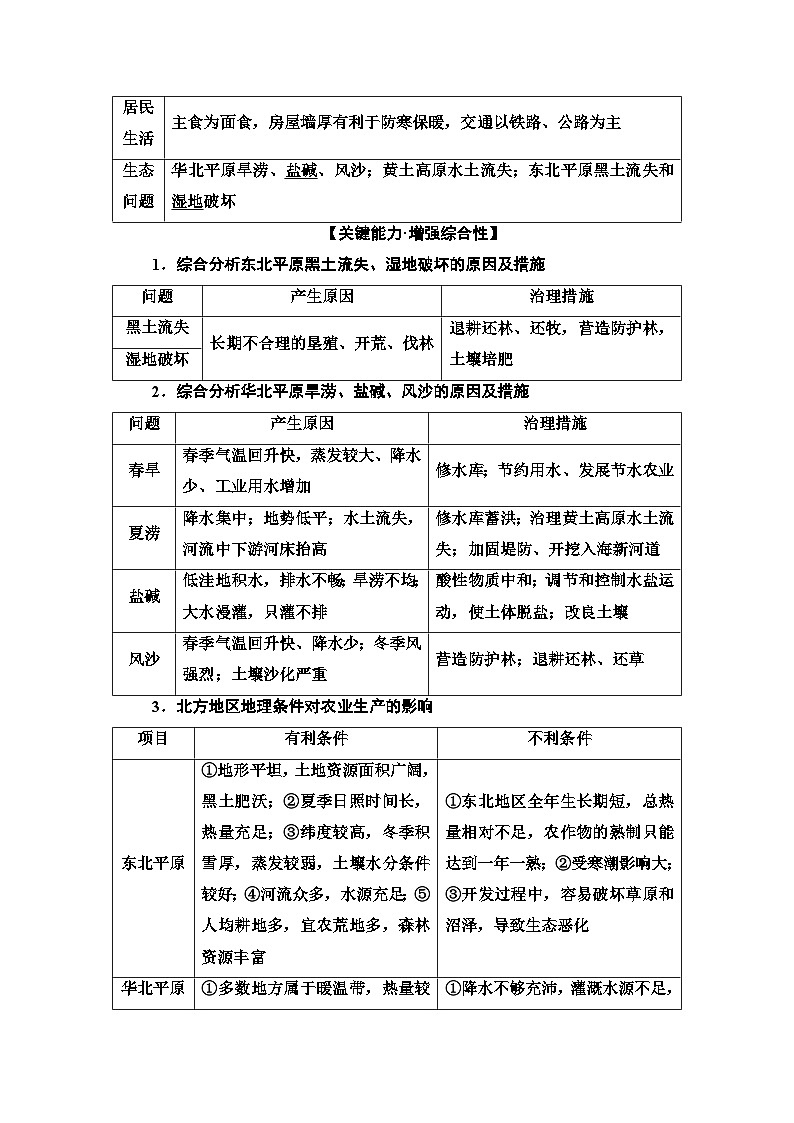 高考地理一轮复习第21章第1节北方地区和南方地区学案03