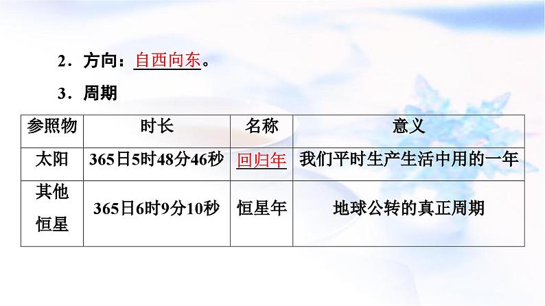 高考地理一轮复习第1章第6节地球的公转及其地理意义课件04