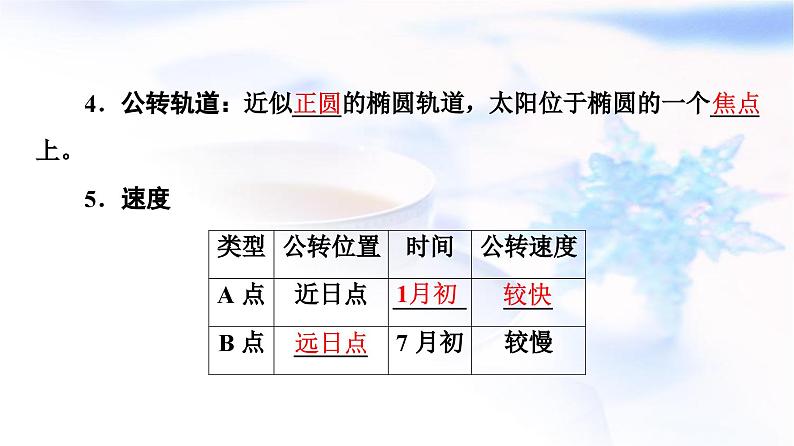 高考地理一轮复习第1章第6节地球的公转及其地理意义课件05