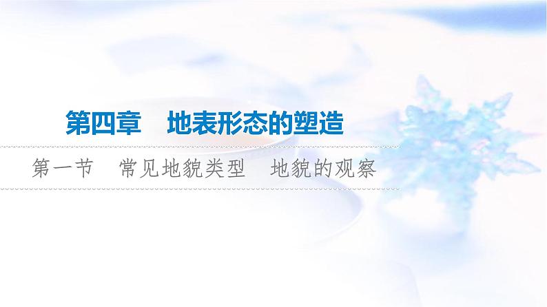 高考地理一轮复习第4章第1节常见地貌类型地貌的观察课件第1页