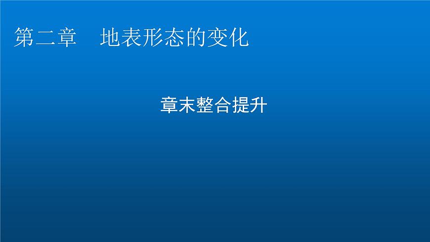 中圖版高中地理選擇性必修1第二章地表形態(tài)的變化章末整合提升課件第1頁