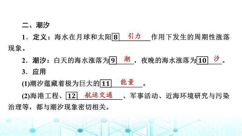 湘教版高中地理必修第一册第4章第2节第2课时海水的运动课件第7页