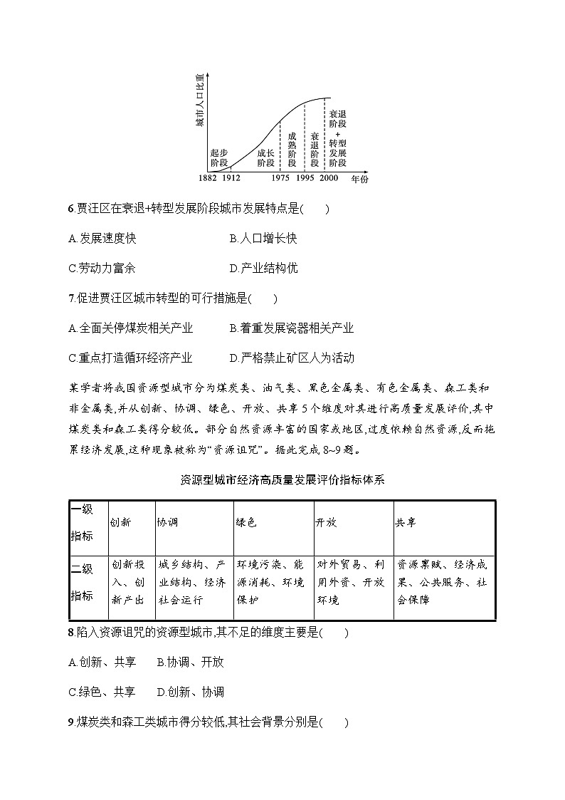 人教版高中地理选择性必修2区域发展第2章资源、环境与区域发展素养综合训练习题含答案第3页