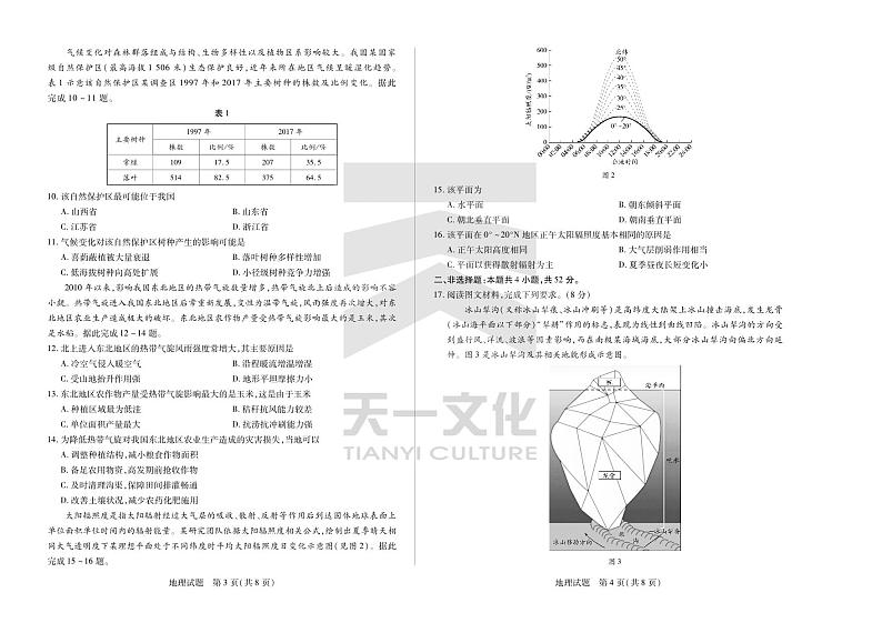 地理皖豫联盟高三一联试卷第2页