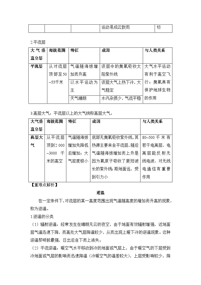专题四 地球上的大气 第1讲 大气组成、分层以及受热过程(讲义) 高考地理一轮复习03