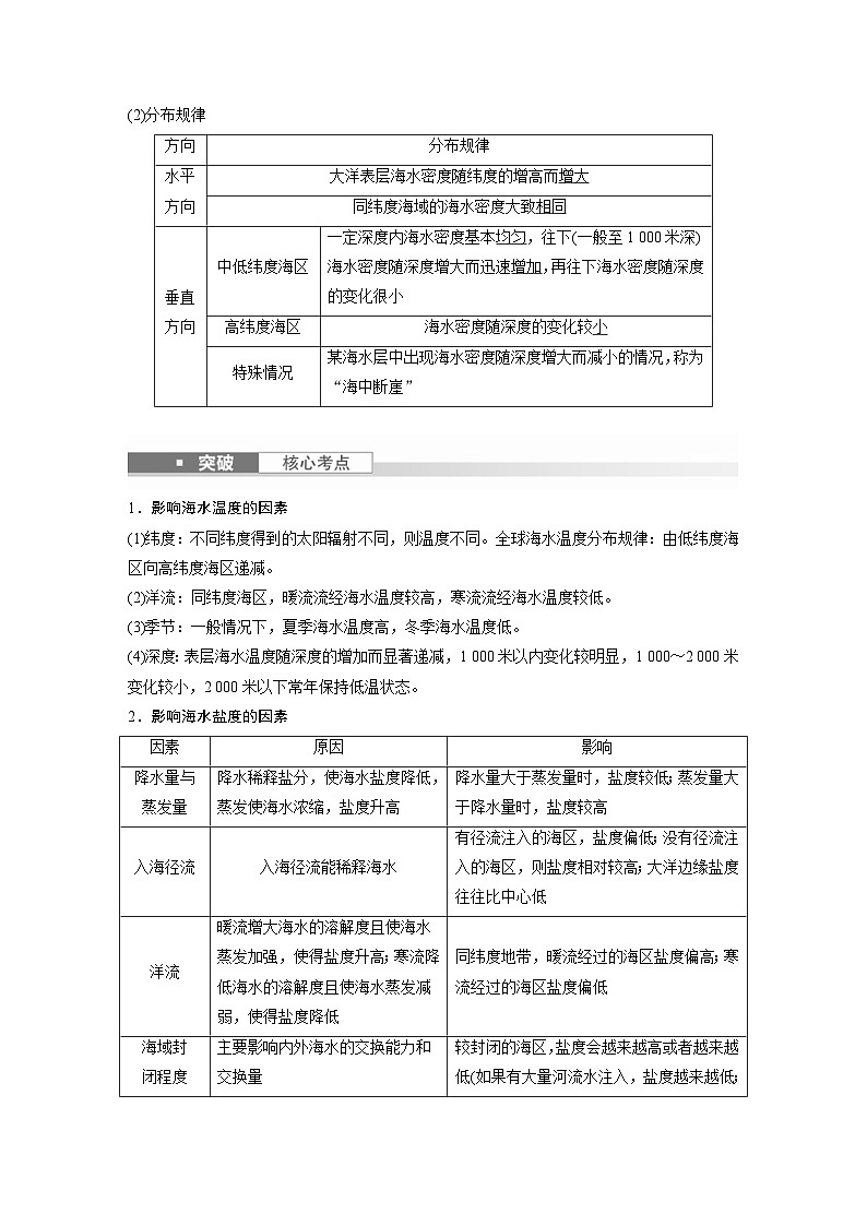 (人教版)新高考地理一轮复习课时精品学案 第1部分 第4章 课时21 海水的性质(含解析)第2页