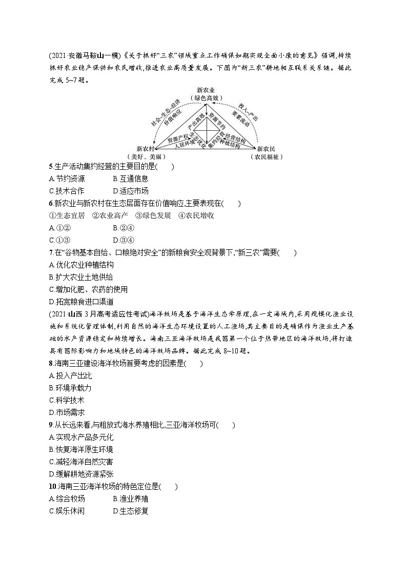 新高考地理三轮复习考前冲刺练习(十二) 资源安全与国家安全(含解析)第2页