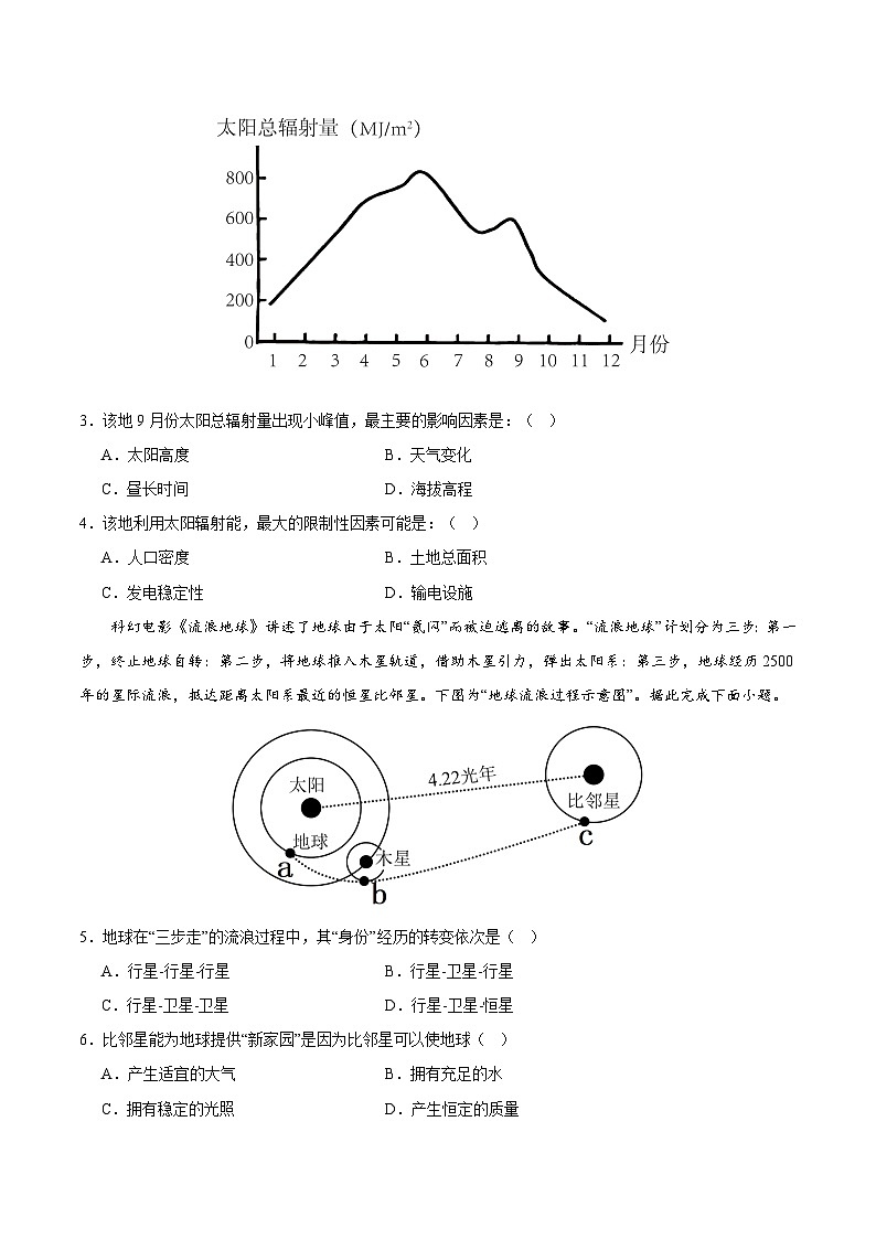 (鲁教版2019江苏专用)2023-2024学年高一地理上学期 第一次月考B卷.zip02